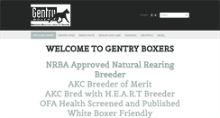 Desktop Screenshot of gentryboxers.com