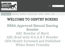 Tablet Screenshot of gentryboxers.com